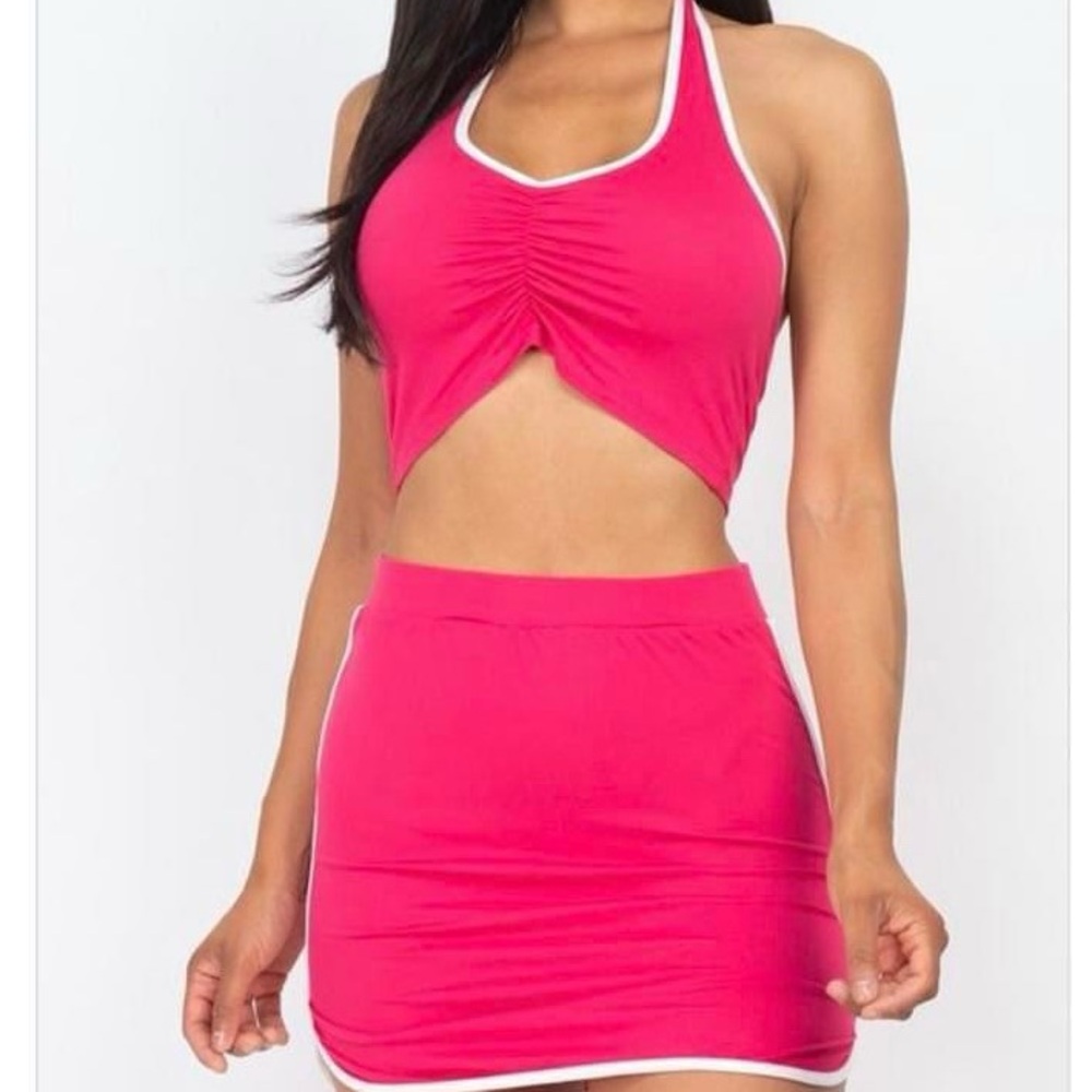Pink tennis set